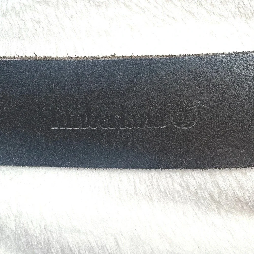 Timberland‎ Black Genuine Leather Belt Men 38/40  Rugged Dependable Work *READ*